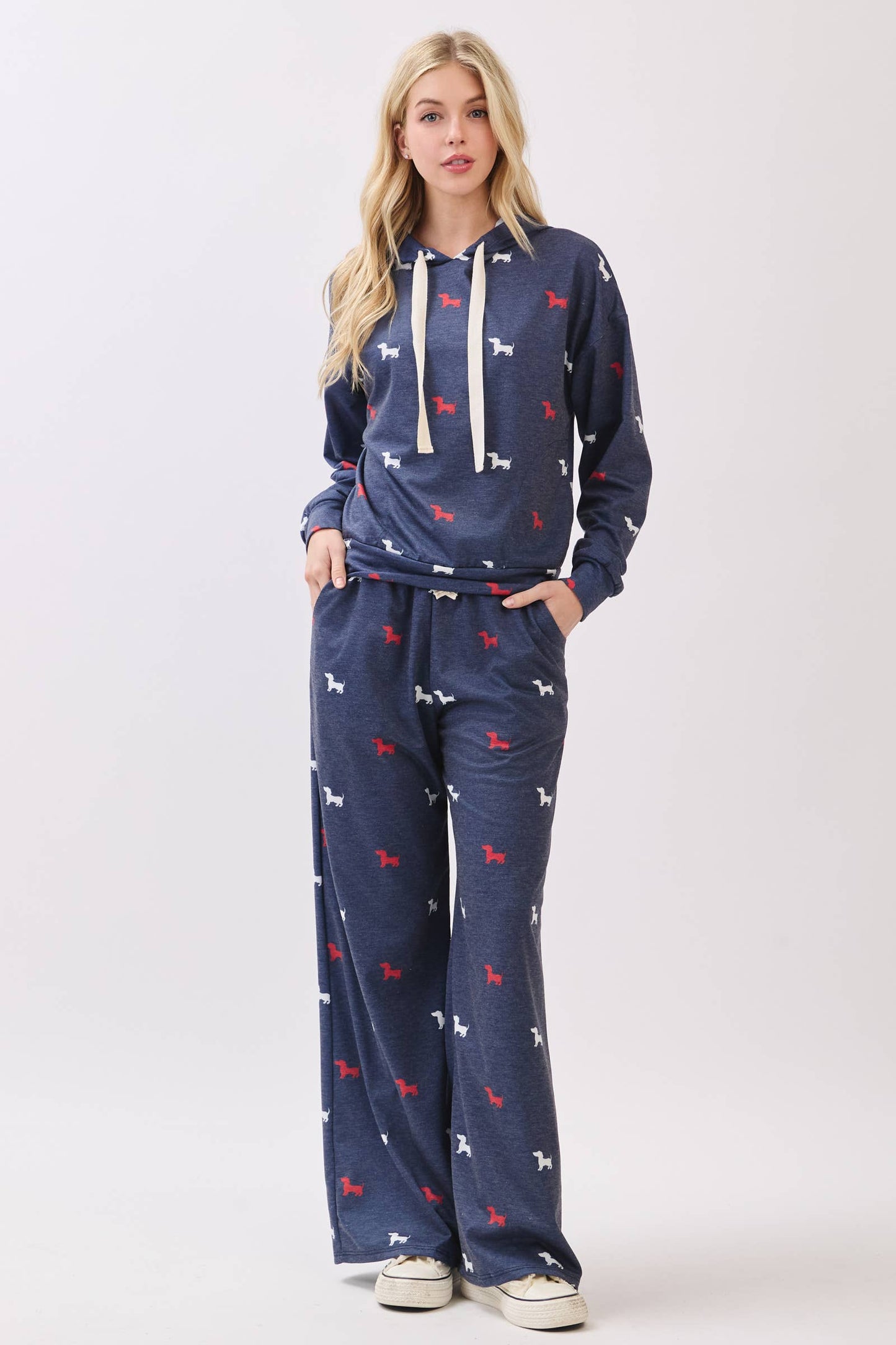 Patriotic Dog Print Hoodie