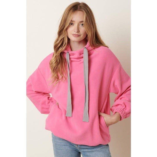 Hot Pink Fleece Hoodie